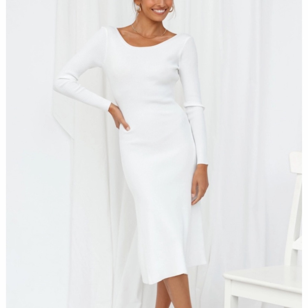 NWOT White Midi Dress